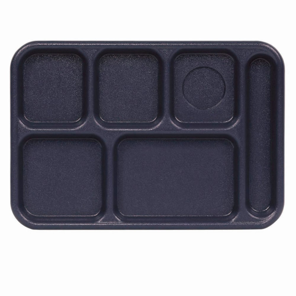 CAMBRO MFG. CO. Cambro 10146CW186  Camwear 6-Compartment Serving Trays, 10in x 14-1/2in, Navy Blue, Pack Of 24 Trays