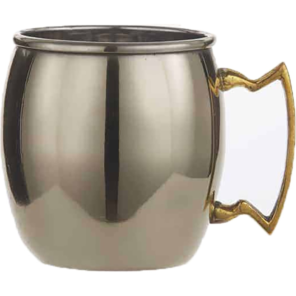 Serve up delicious drinks in American Metalcraft Moscow Mule Mugs. The mirrored finish adds a stylish look.  Made from durable metal.  Holds up to 16 oz.