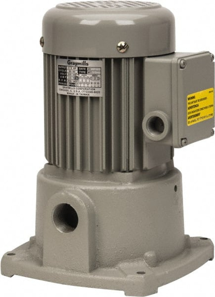 Graymills IMS75-F Suction Pump: 3/4 hp, 230/460V, 3 Phase, 3,450 RPM, Cast Iron Housing