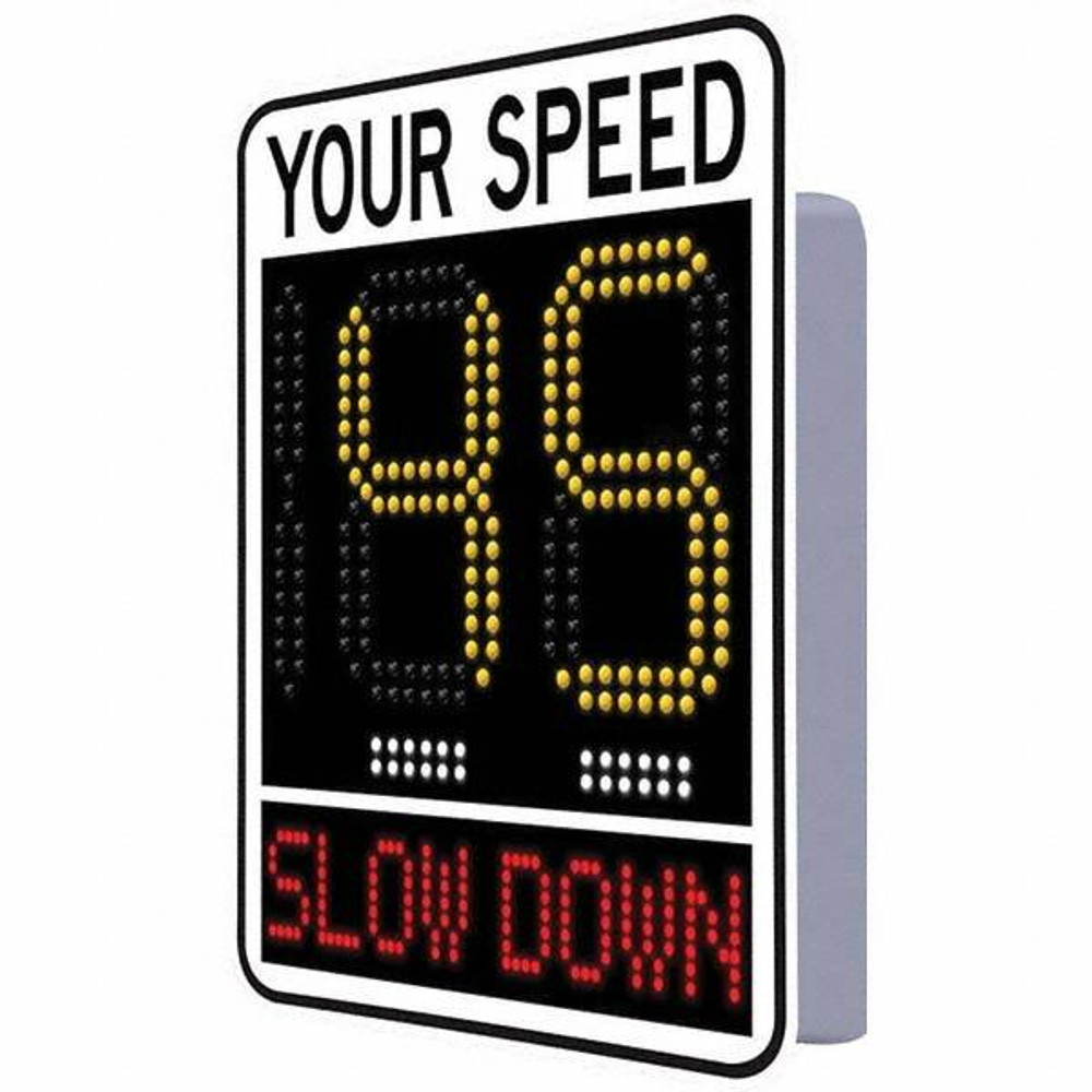 TAPCO 140092 "Your Speed," 42" Wide x 30" High Aluminum Face/Polycarbonate Housing Speed Limit Sign
