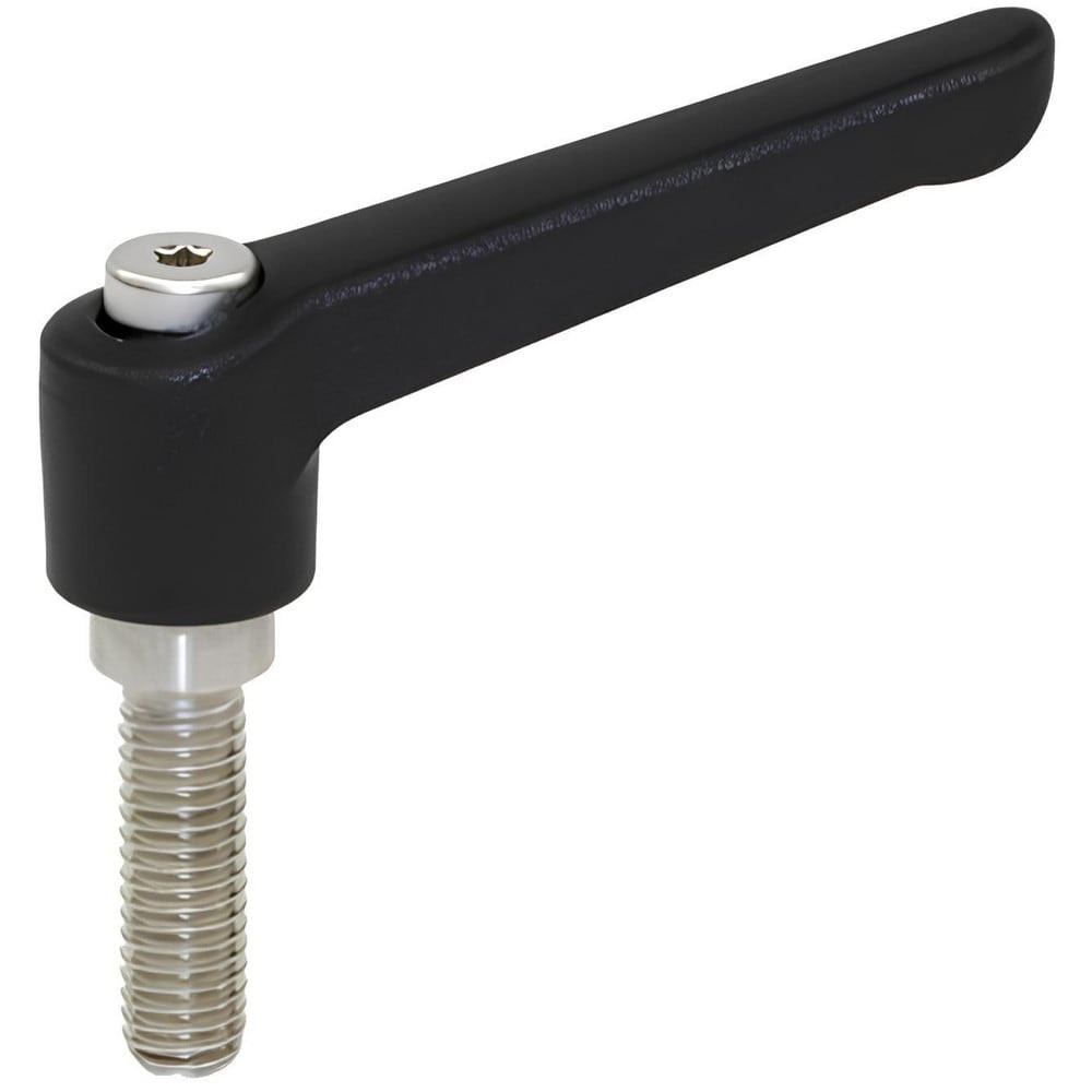 J.W. Winco 10N20S35K Metric Threaded Stud Adjustable Clamping Handle: M10 x 1.50 Thread, 16 mm Hub Dia, Fiberglass Reinforced Nylon Thermoplastic