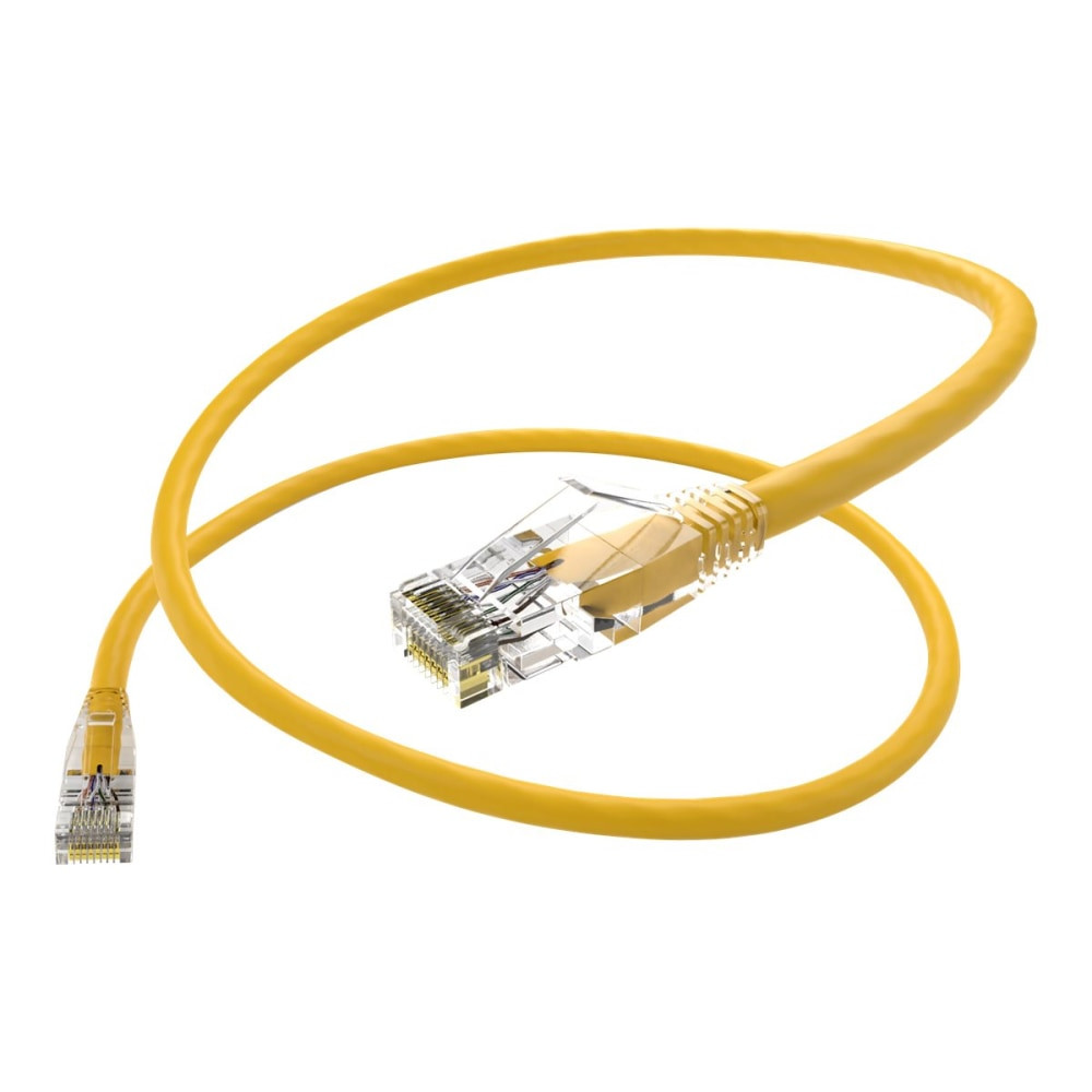 UNIRISE USA, LLC Unirise 10138  UNC Group Clearfit - Patch cable - RJ-45 (M) to RJ-45 (M) - 25 ft - CAT 6 - snagless - yellow