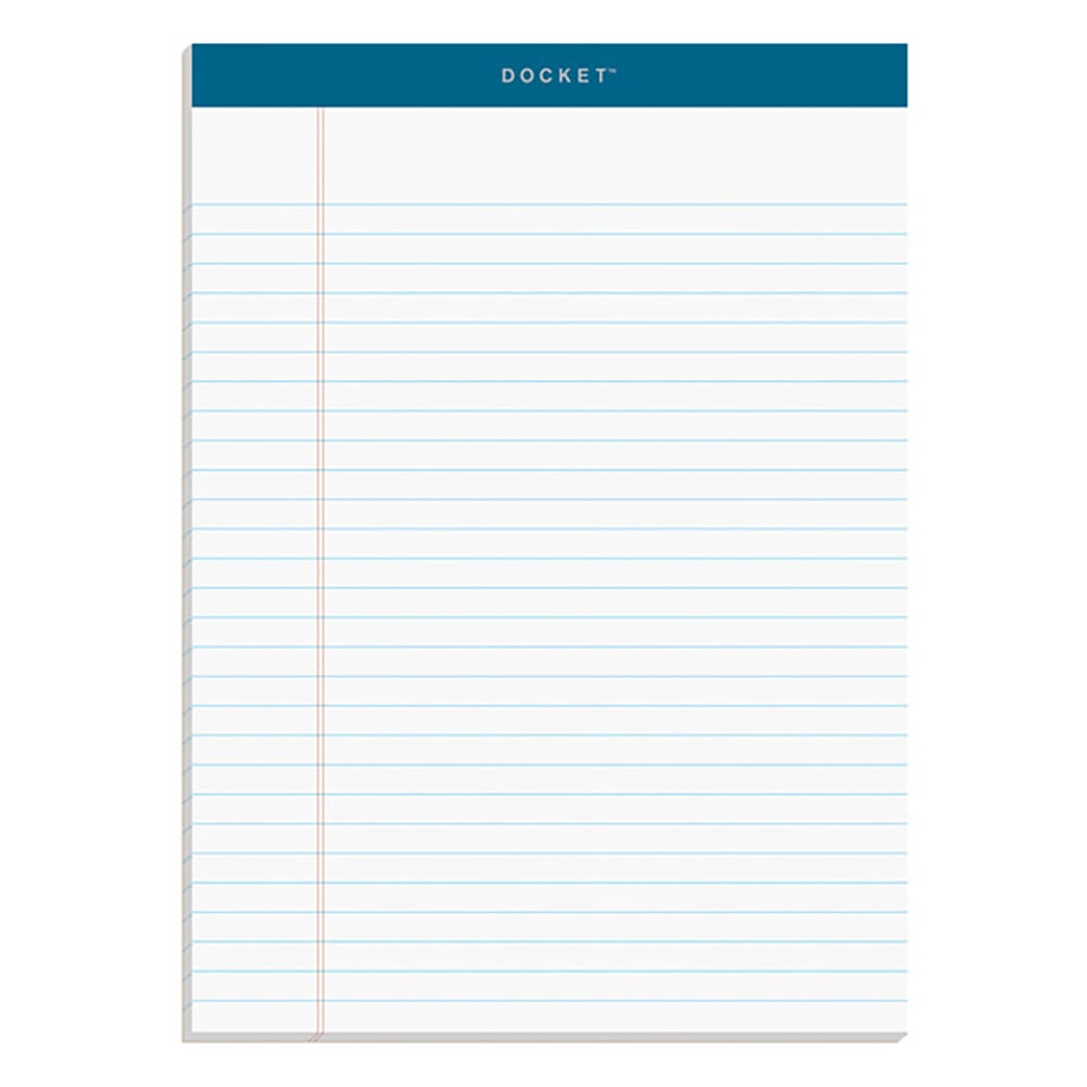 Pages pull away cleanly and easily but not prematurely. Keep your legal pad notes all together, or move them around your desk to better suit your notation style. With TOPS writing pads, you can jot down whatever comes to mind.  TOPS Docket writing pads are Letr-Trim perforated for clean sheet removal.  Rigid chipboard backing provides a firm writing surface.  Double-stitched binding for added durability.  SFI Certified - Certified to meet SFI standards.  Contains Recycled Content - See Specs for Details.