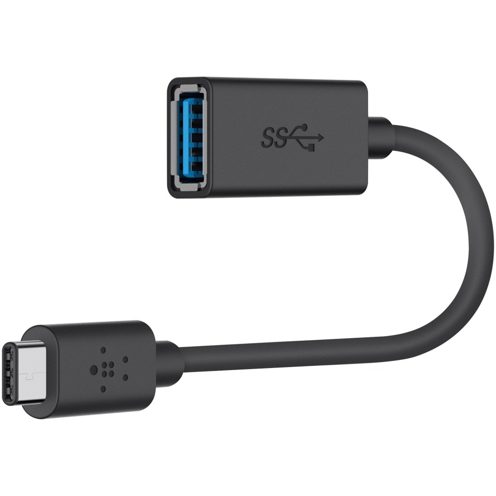 Reversible USB-C connector  1.5A charging output  Up to 5 Gbps data transfer speed  Connect USB-C enabled devices (new Macbook, Chromebook Pixel) to USB-A devices and peripherals (flash drives, keyboards, mice)