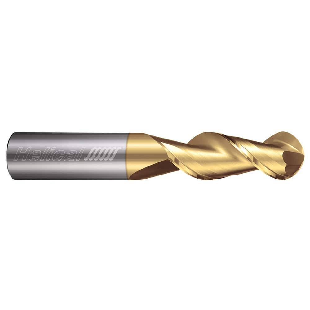 Helical Solutions 17092 Ball End Mill:  0.1875" Dia,  0.3125" LOC,  2 Flute,  Solid Carbide