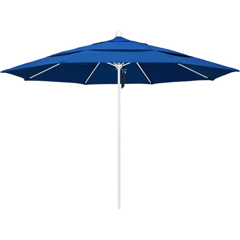 California Umbrella 194061619407 Patio Umbrellas; Fabric Color: Pacific Blue ; Base Included: No ; Fade Resistant: Yes ; Diameter (Feet): 11 ; Canopy Fabric: Pacifica