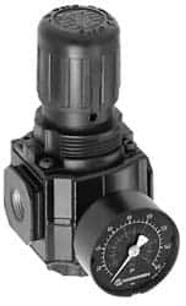 Norgren R73G-4AK-RMN Compressed Air Regulator: 1/2" NPT, 300 Max psi, Intermediate