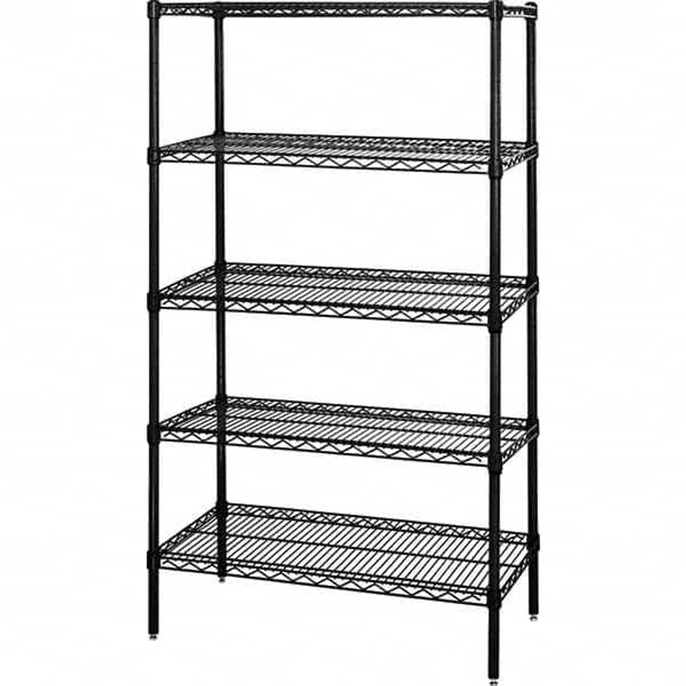 Quantum Storage WR74-1248BK-5 Add-On Unit Wire Shelving: 5 Shelves