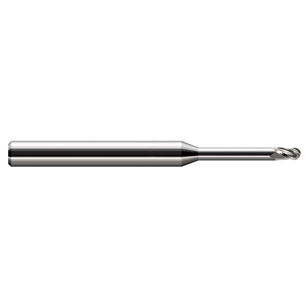 Harvey Tool 34262 Ball End Mill: 0.062" Dia, 0.093" LOC, 3 Flute, Solid Carbide