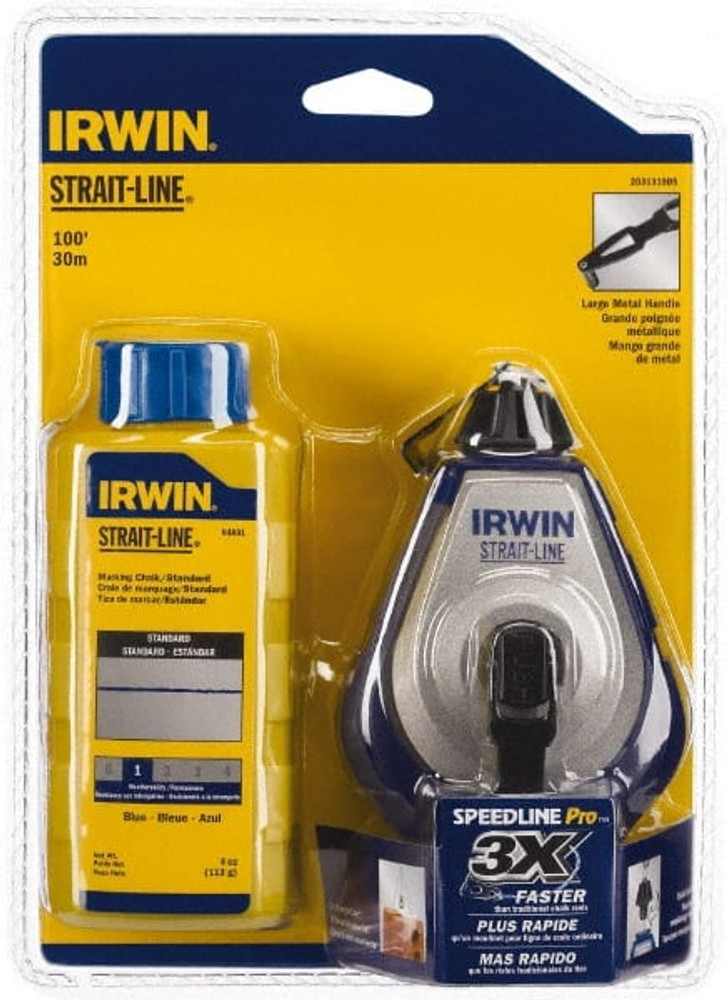Irwin 1932887 100' Long Reel & Chalk Set