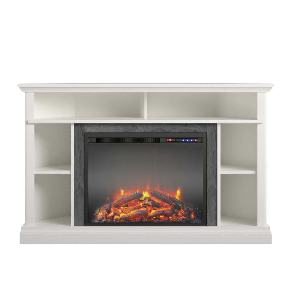 AMERIWOOD INDUSTRIES, INC. Ameriwood Home 1805013COM  Overland Electric Corner Fireplace TV Stand For 50in TVs, White