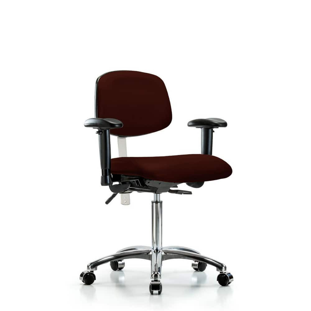 Blue Ridge Ergonomics MSC44132 Task Chair: Vinyl, Burgundy