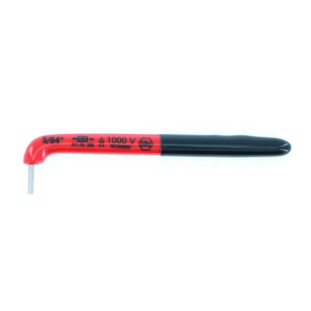 Wiha 13671 Hex Keys; End Type: Hex ; Hex Size (Inch): 5/64 ; Handle Type: L-Handle ; Arm Style: Long ; Arm Length: 3.3in ; Overall Length (Decimal Inch): 7.4000