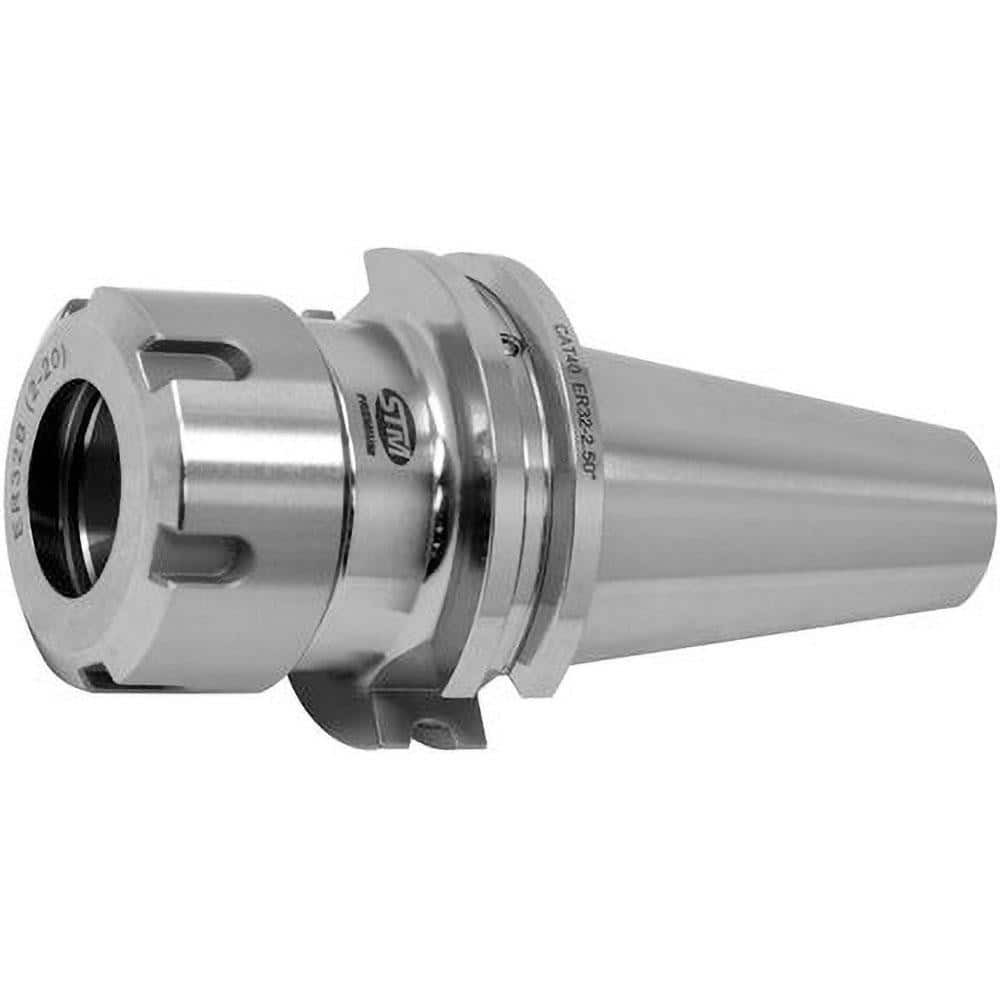 STM Premium 525408 Collet Chucks; Collet Series: ER16 ; Shank Type: CAT Taper ; Taper Size: CAT40 ; Projection (Decimal Inch): 4.3700in ; Through Coolant: Yes ; Minimum Collet Capacity (Decimal Inch): 0.0190in