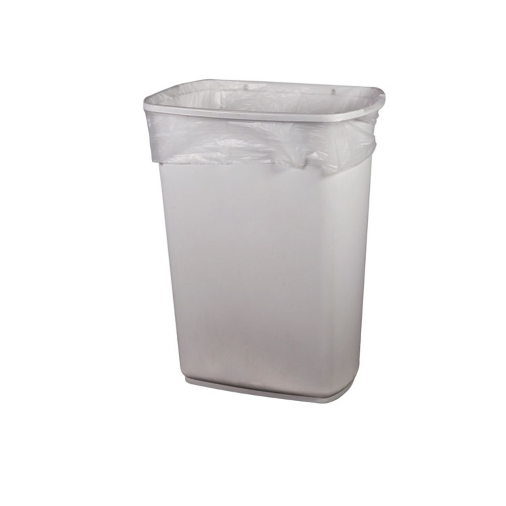 HERITAGE H4832HC Linear Low-Density Can Liners, 16 gal, 0.7 mil, 24" x 32", Clear, Flat Pack, 500/Carton