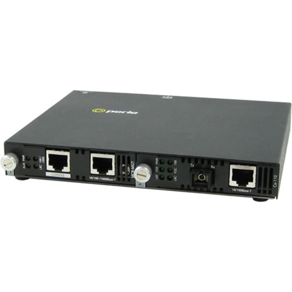 PERLE SYSTEMS Perle 05071054  SMI-110-S1SC20U Fast Ethernet Media Converter - 2 x Network (RJ-45) - 1 x SC Ports - Management Port - 100Base-BX, 100Base-TX - 12.43 Mile - Rack-mountable, Wall Mountable, Rail-mountable