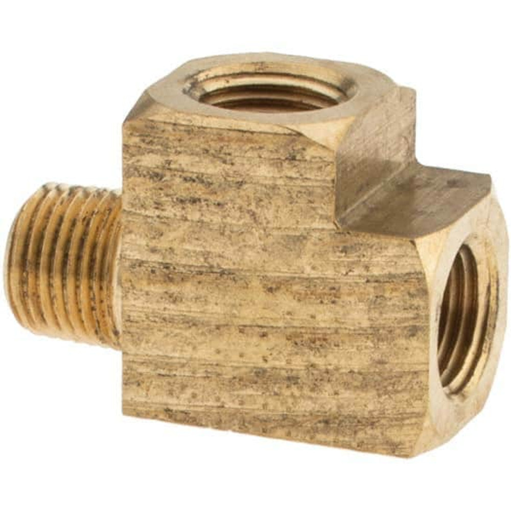 Parker MP11149 Industrial Pipe Street Tee: 1/8" Female Thread, 1/8" Male Thread, MNPTF x FNPTF