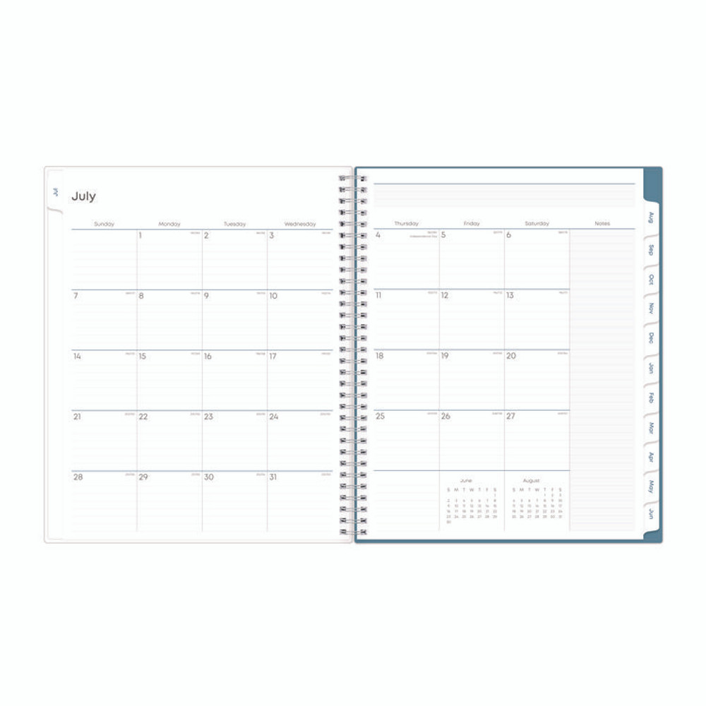 BLUE SKY 100330 Teacher Dots CYO Cover Weekly/Monthly Lesson Planner, 9 Classes, Multicolor Cover, 11 x 8.5, 12-Month (July-June), 2025-2026