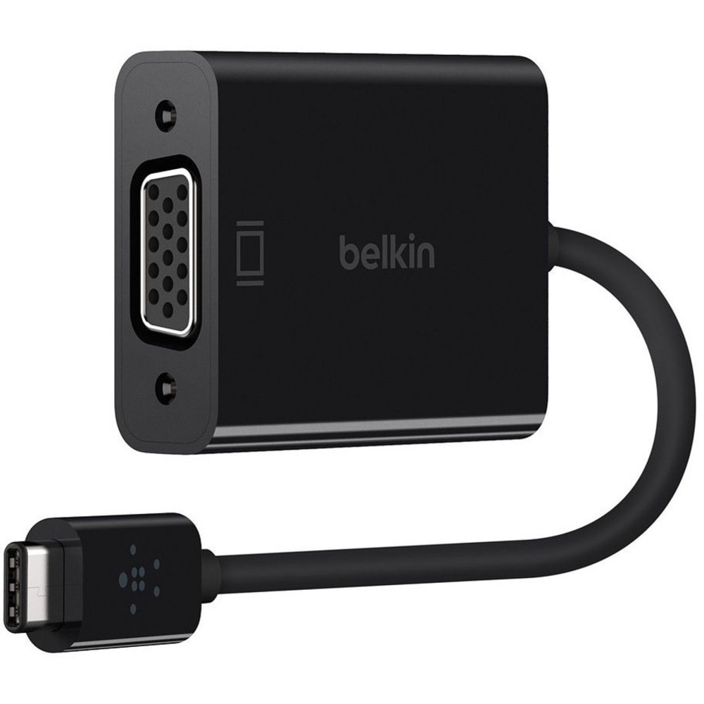 BELKIN, INC. B2B143-BLK Belkin USB-C to VGA Adapter (For Business / Bag & Label) - USB Type C - 1 x VGA