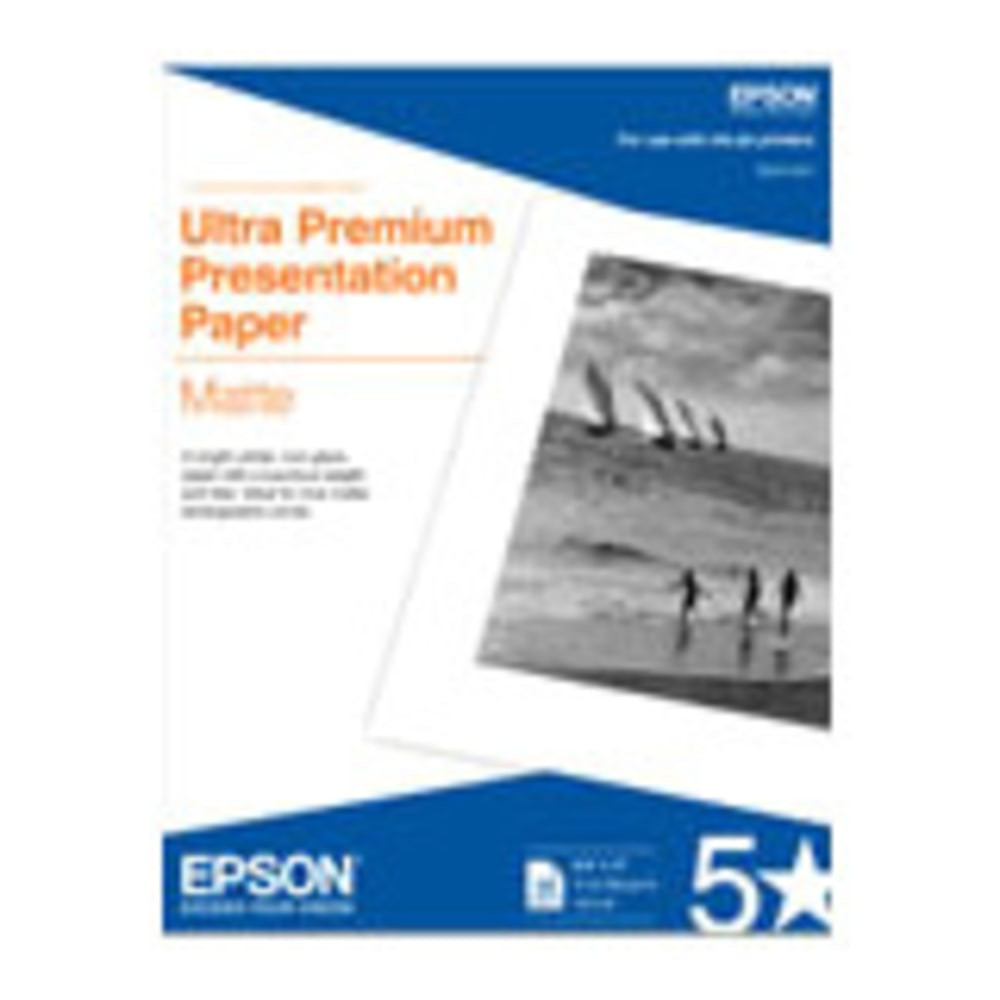 EPSON AMERICA INC. Epson S041908  Matte Paper, 17in x 22in, 103 (U.S.) Brightness, White, Pack Of 50 Sheets