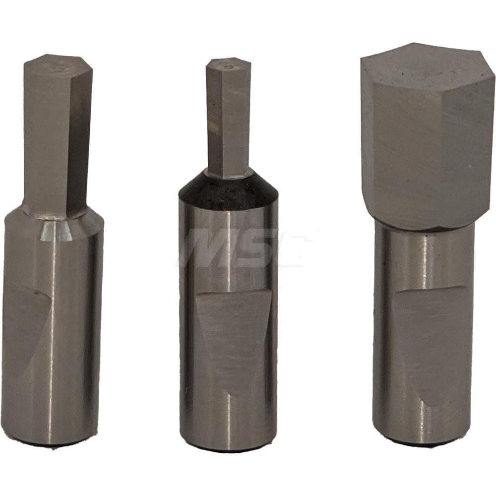 Somma Tool Co. HXSW-3/8-TIALN Hexagon Broaches; Hex Size: 0.3750 ; Tool Material: High Speed Steel ; Coating: TiAlN ; Coated: Coated ; Maximum Cutting Length: 0.572in ; Overall Length: 1.10