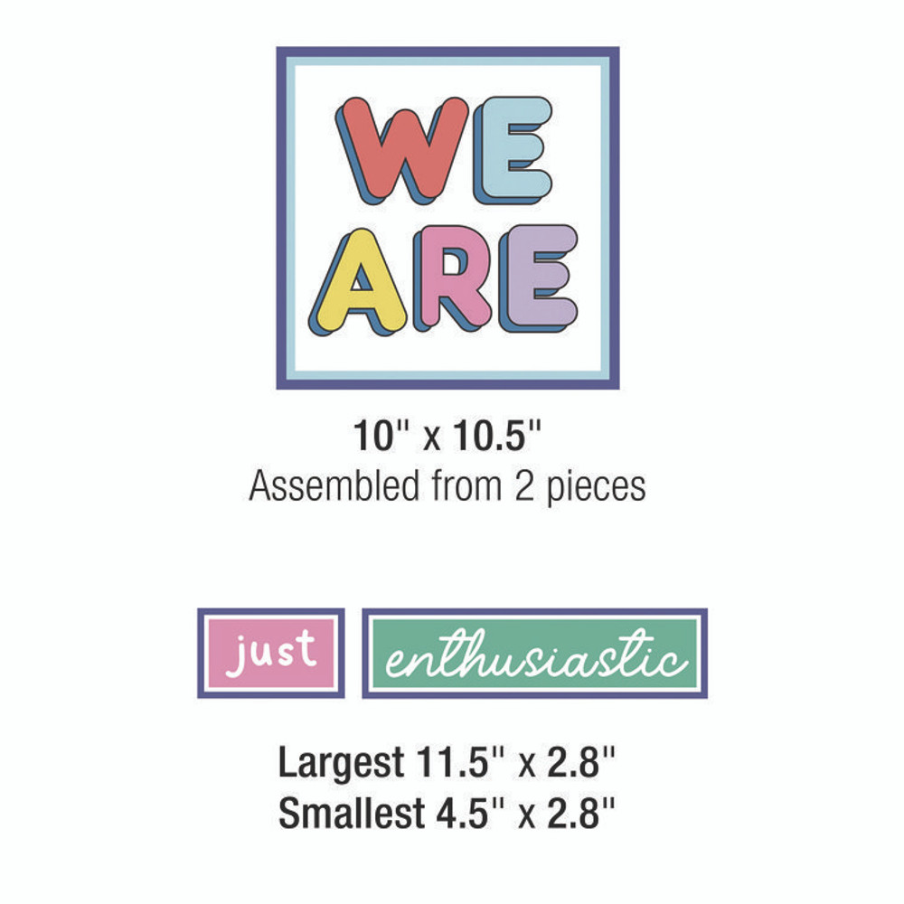 CARSON-DELLOSA EDUCATION 110590 Motivational Bulletin Board Sets, 52-Piece Set, We Stick Together: Motivational, 7.9" x 15", Multicolor