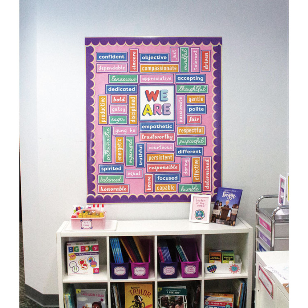 CARSON-DELLOSA EDUCATION 110590 Motivational Bulletin Board Sets, 52-Piece Set, We Stick Together: Motivational, 7.9" x 15", Multicolor