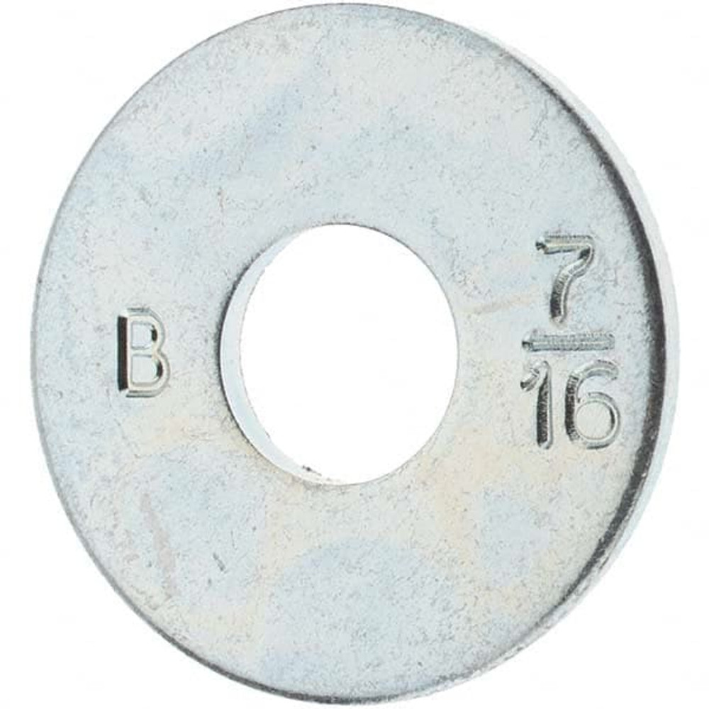 Bowmalloy KP80403 7/16" Screw USS Flat Washer: Carbon Steel, Zinc-Plated Clear Chromate
