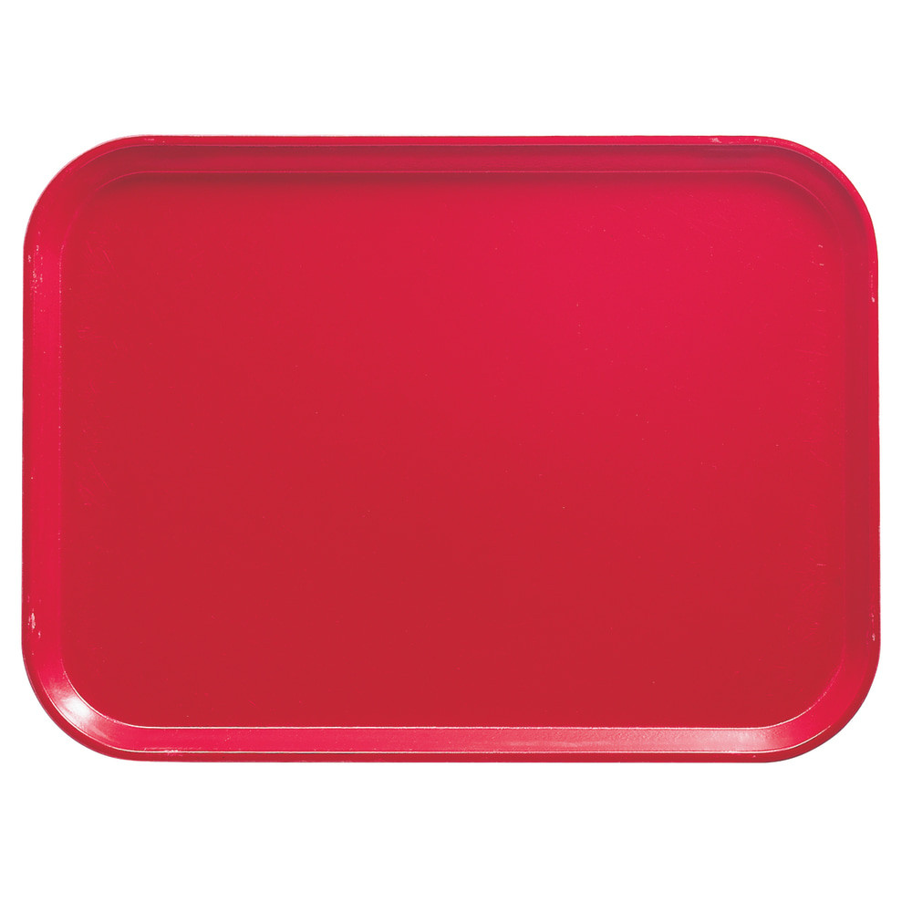 CAMBRO MFG. CO. 1520521 Cambro Camtray Rectangular Serving Trays, 15in x 20-1/4in, Cambro Red, Pack Of 12 Trays