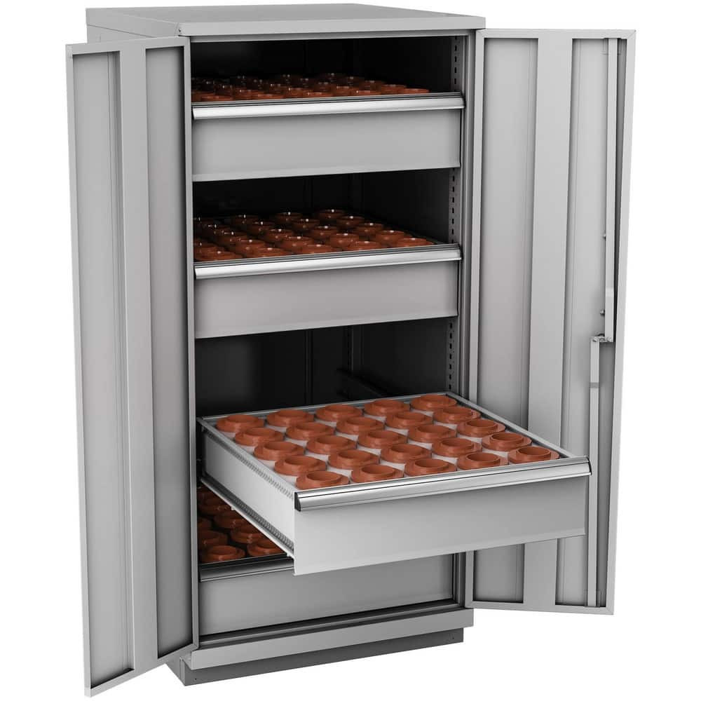 Champion Tool Storage S270050-LG CNC Storage Cabinets; Cabinet Type: Modular ; Taper Size: 50 ; Number Of Doors: 2.000 ; Number Of Drawers: 4.000 ; Color: Light Gray ; Material: Steel