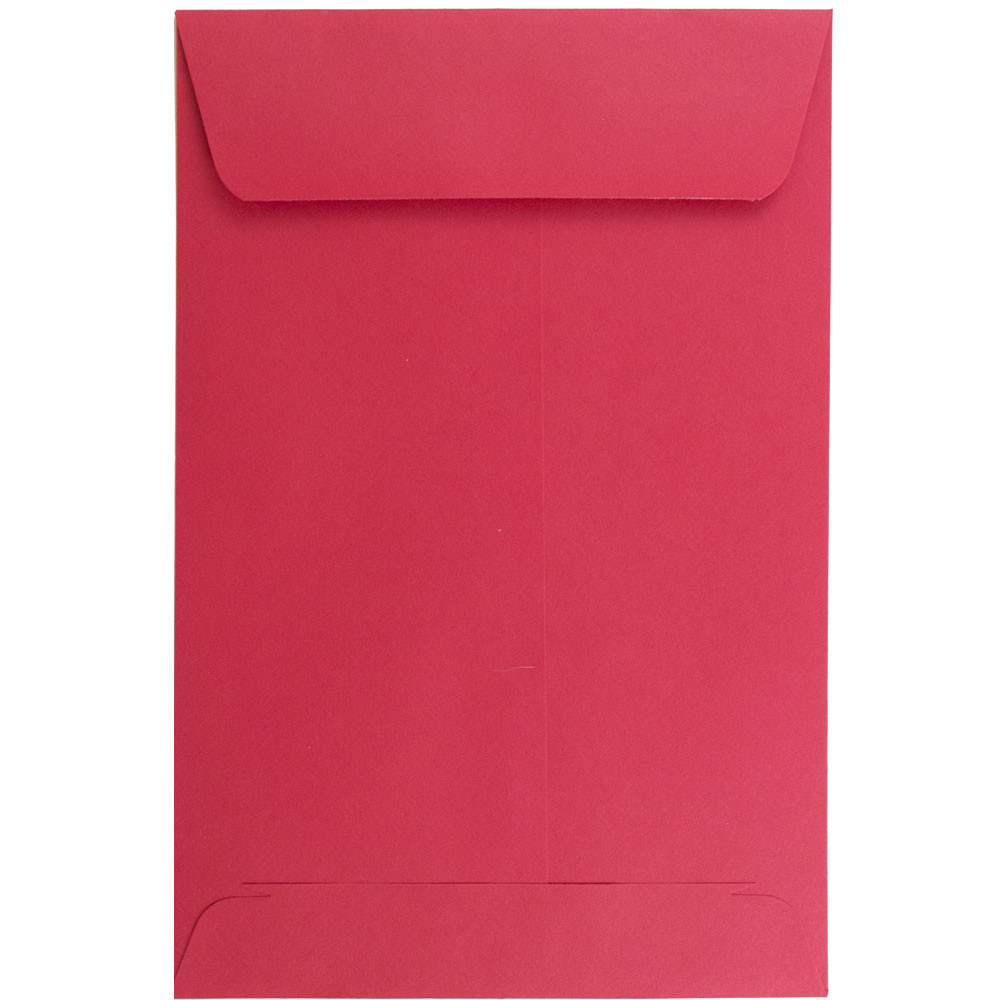 JAM PAPER AND ENVELOPE V0128139 JAM Paper Open-End 6in x 9in Envelopes, Gummed Closure, Red, Pack Of 100 Envelopes