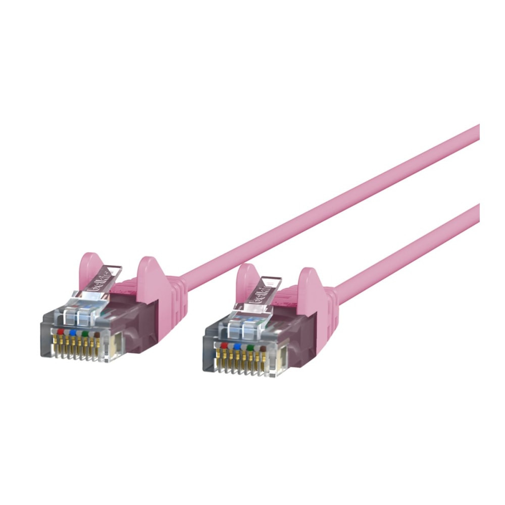 BELKIN, INC. Belkin CE001B02-PNK-S  Slim - Patch cable - RJ-45 (M) to RJ-45 (M) - 2 ft - UTP - CAT 6 - molded, snagless - pink