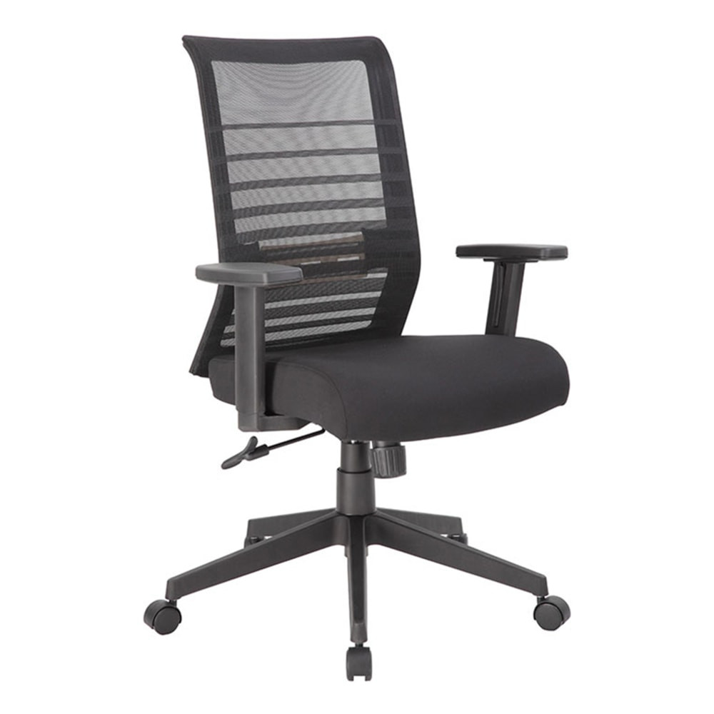 NORSTAR OFFICE PRODUCTS INC. Boss Office Products B6566-BK+CV21  Horizontal Mesh-Back Task Chair, Black