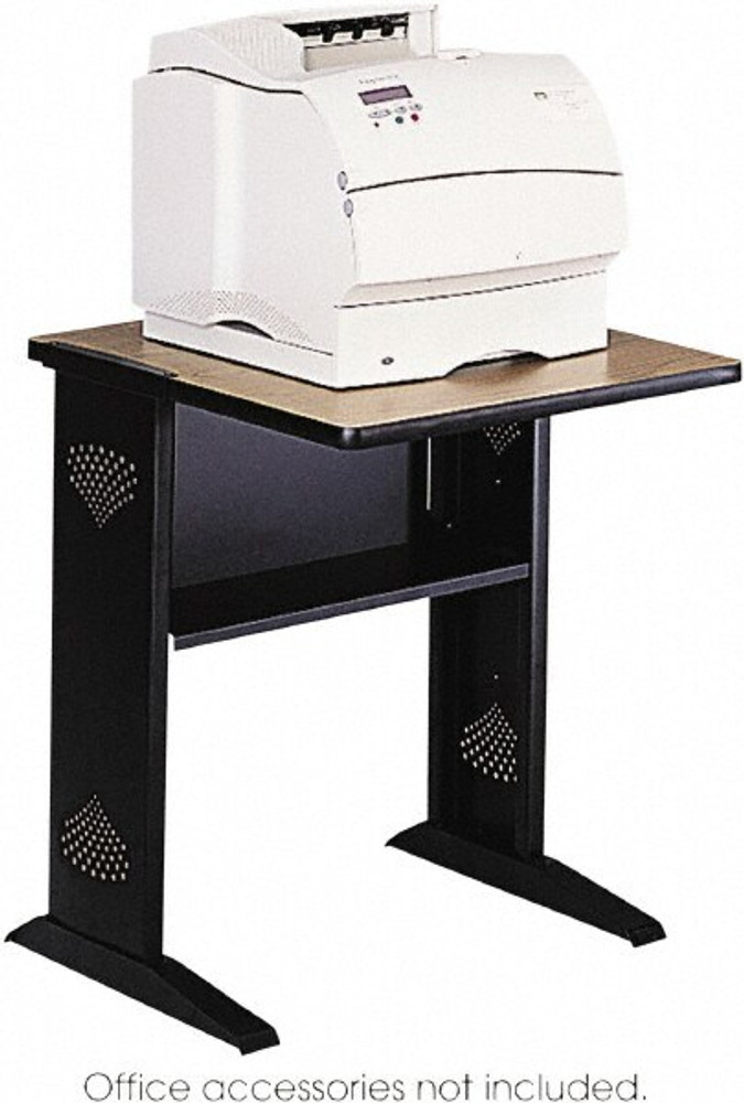 Safco SAF1934 Fax/Printer Stand w/Reversible Top, 23-1/2w x 28d x 30h, Medium Oak/Black