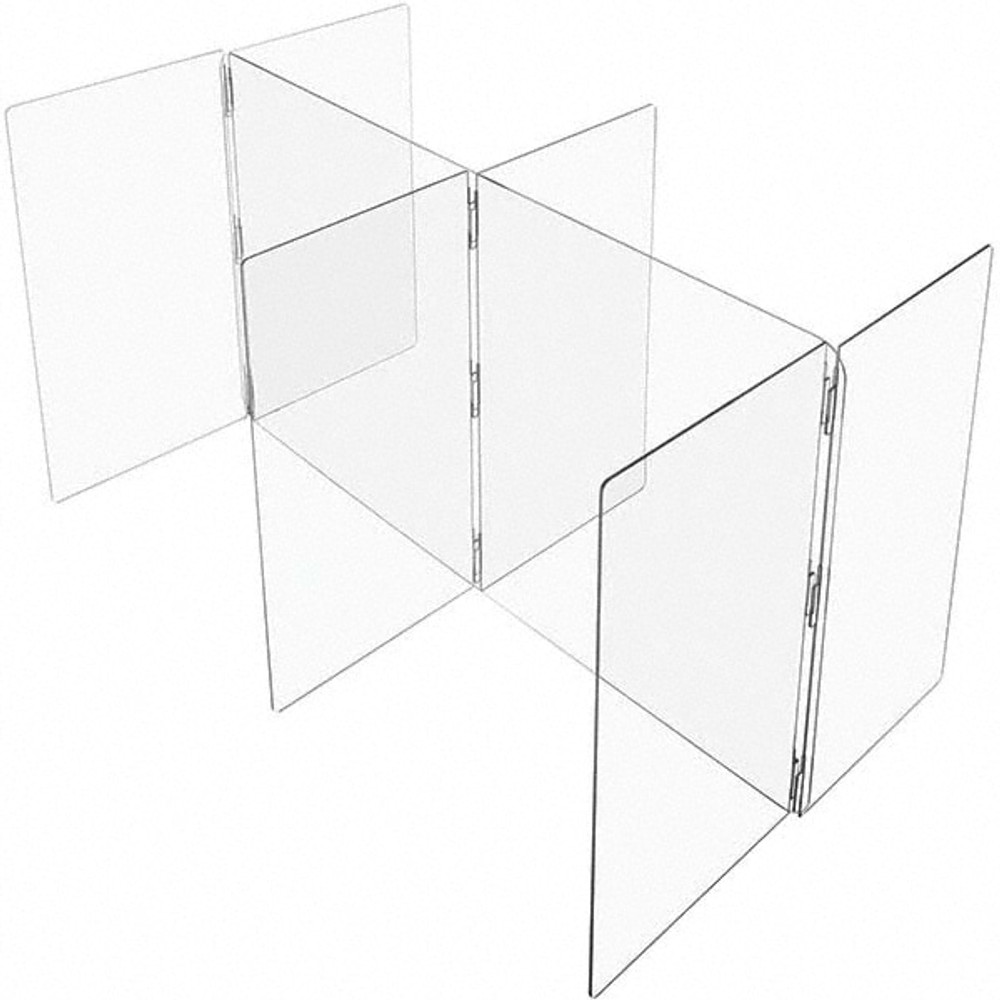 USA Industrials BULK-CPD-222 Social Distancing Partition: 96" OAW, 24" OAH, Plastic, Clear