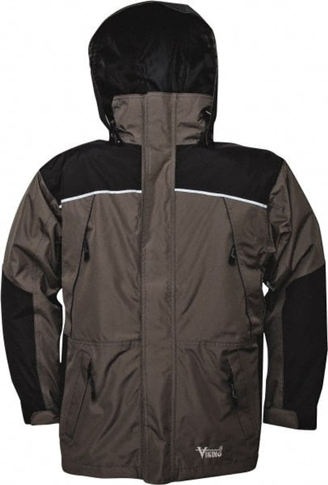 Viking 838GC-L Rain Jacket: Size Large, Charcoal & Gray, Polyester