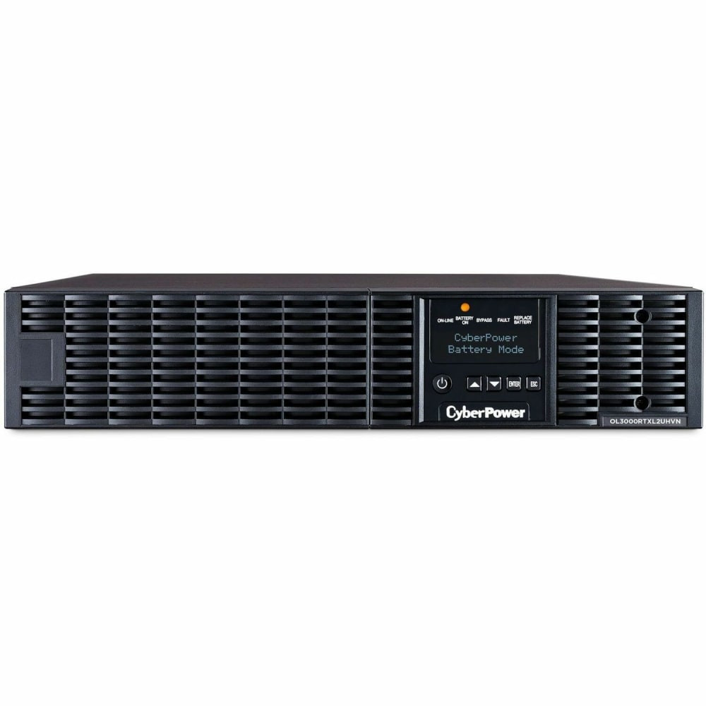 CYBERPOWERPC OL3000RTXL2UHVN CyberPower OL3000RTXL2UHVN Smart App Online UPS Systems - 3000VA/2700W, 200 - 240 VAC, NEMA L6-20P, 2U, Rack / Tower, Sine Wave, 3 Outlets, LCD, PowerPanel Business, $400000 CEG, 3YR Warranty