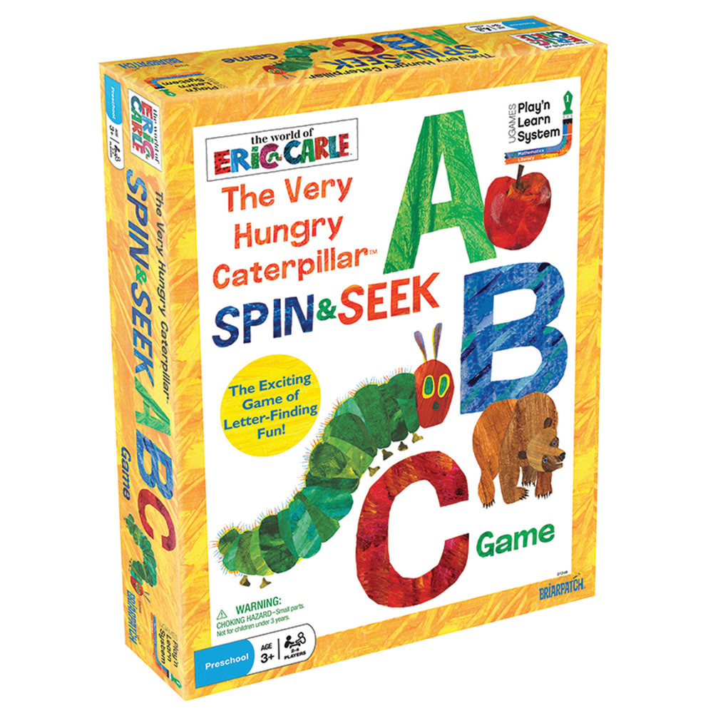 UNIVERSITY GAMES, CORPORATION UG-01249 University Games Briarpatch The Very Hungry Caterpillar Spin & Seek ABC Game, Pre-K
