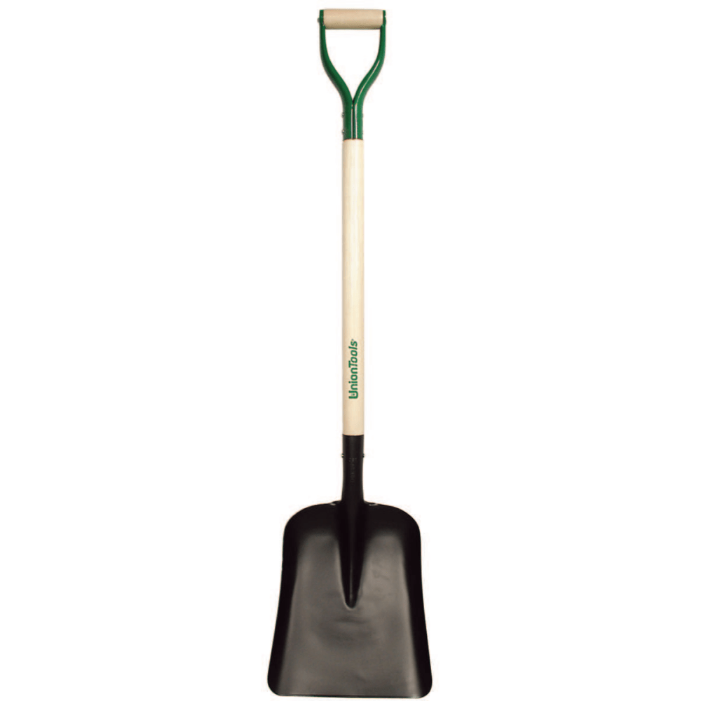 No Brand 760-79809 General & Special Purpose Shovel, 14.5 in L x 11.25 in W blade, 29 in White Ash Steel D-Grip Handle