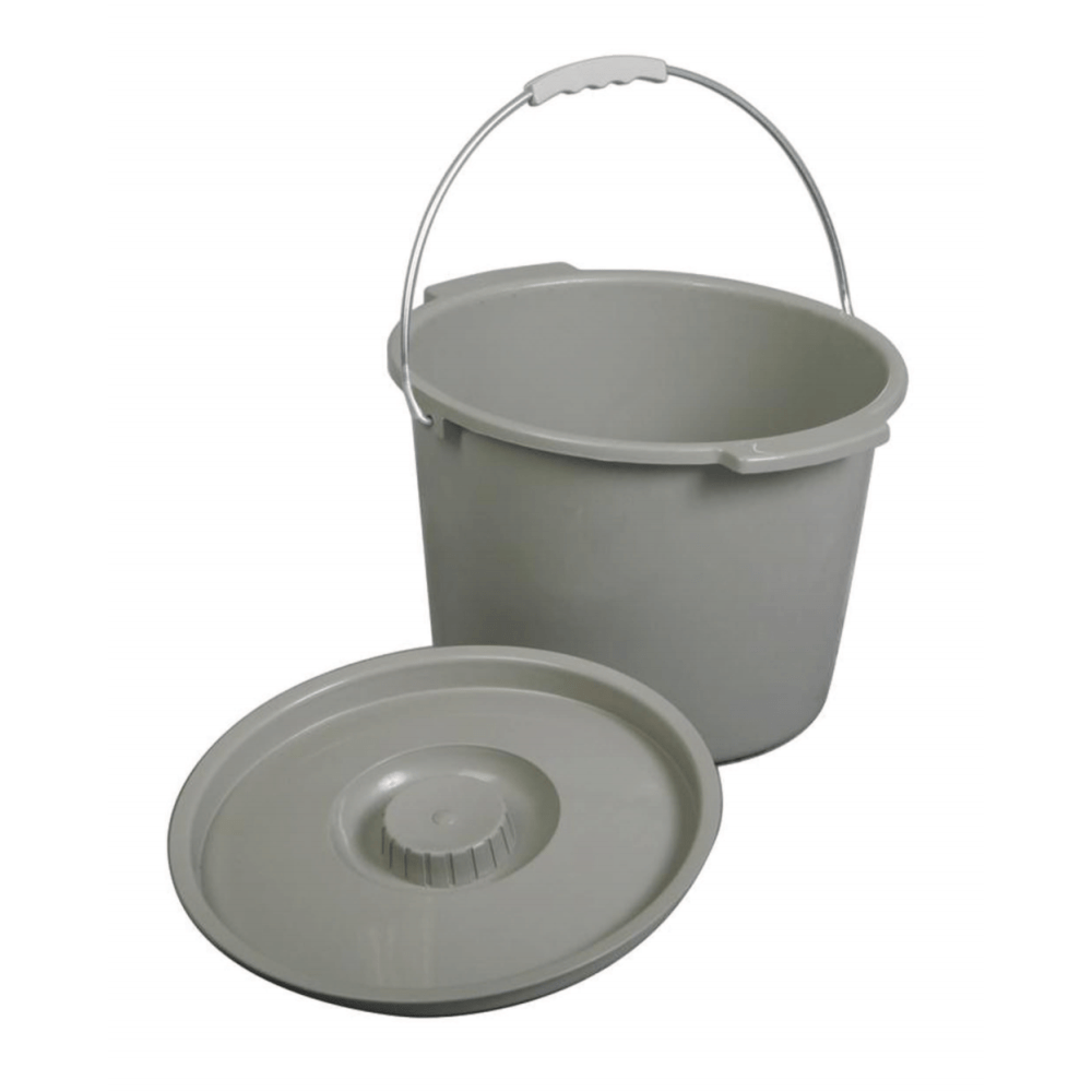 MEDLINE INDUSTRIES, INC. Medline MDS80306B  Commode Buckets, Gray, Case Of 6