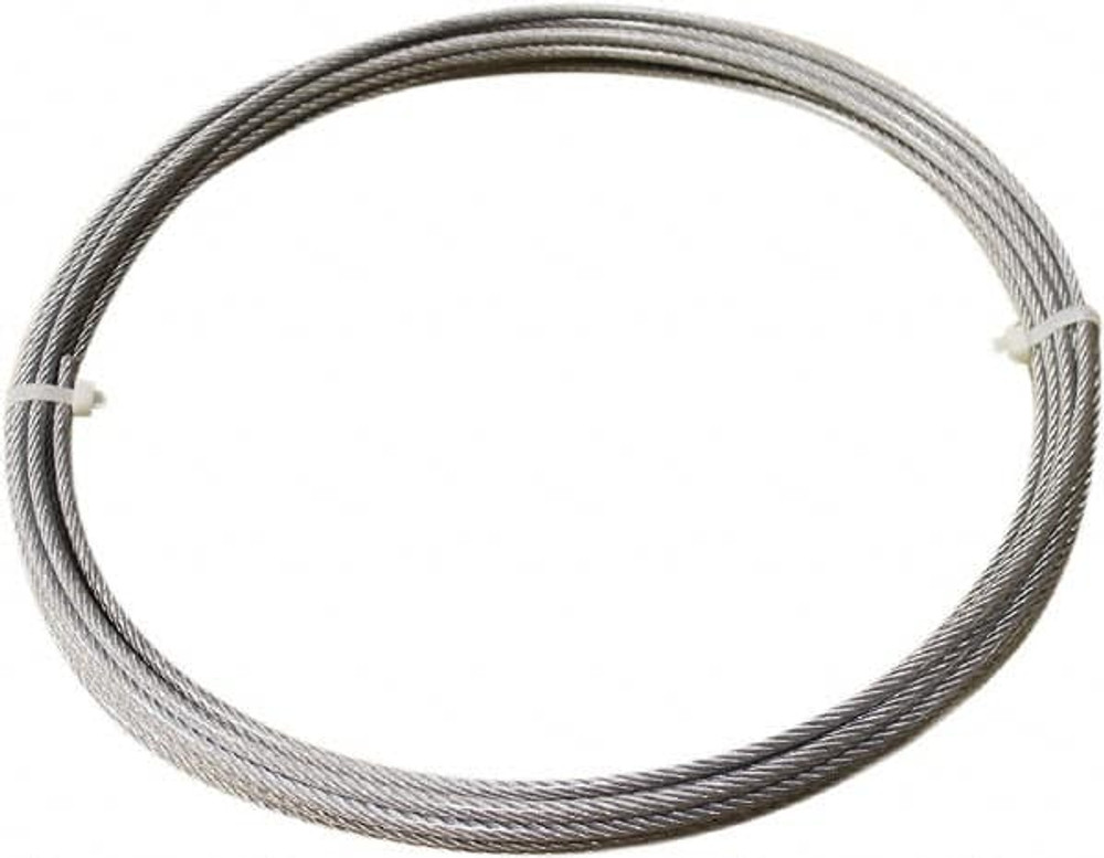 Loos & Co. SC033VA04-0100C 1/8" x 3/32" Diam, Stainless Steel Wire Rope