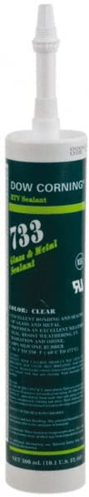 Dow Corning 99179322 Joint Sealant: 10.1 oz Cartridge, Clear, RTV Silicone
