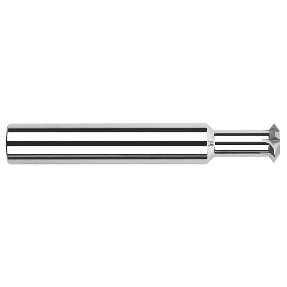 Harvey Tool 66108 Double Angle Milling Cutter: 30 &deg;, 1/8" Cut Dia, 0.017" Cut Width, 1/8" Shank Dia, Solid Carbide