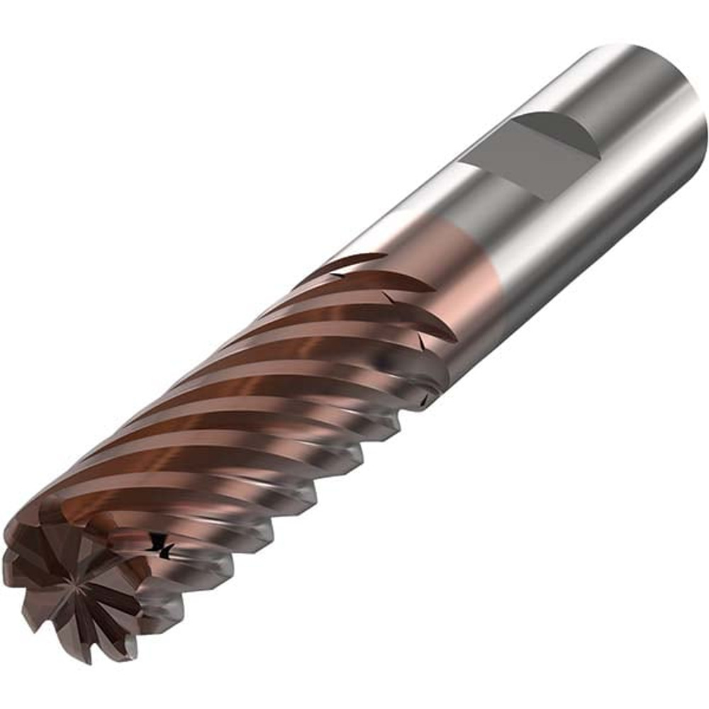 Seco 10008283 Corner Radius End Mill: 25 mm Dia, 50 mm LOC, 2 mm Radius, 9 Flutes, Solid Carbide