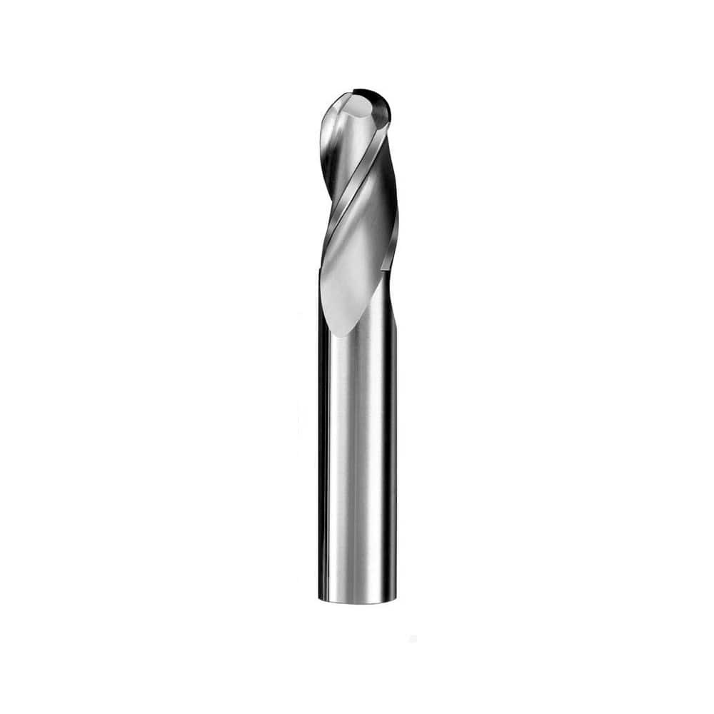 SGS 40510 Ball End Mill: 0.0591" Dia, 0.1772" LOC, 3 Flute, Solid Carbide