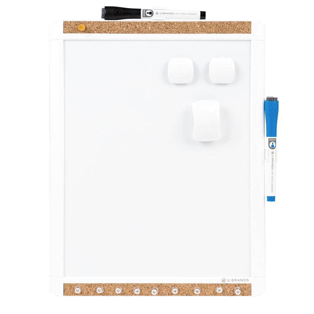 UBRANDS, LLC 702U00-04 U Brands PINIT Magnetic Dry-Erase Board, Steel, 11in x 14in, White Surface, Plastic Frame