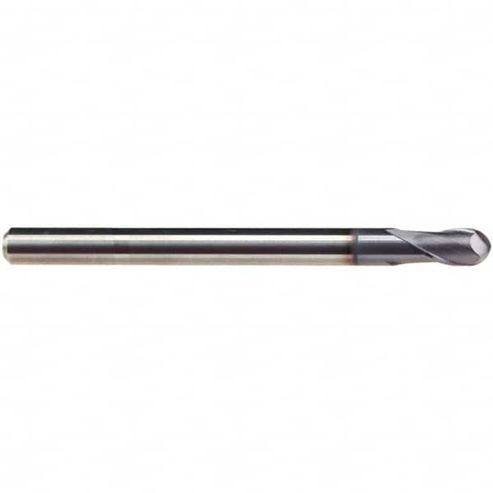 Emuge 1879A.003 Ball End Mill: 2 Flute, Solid Carbide