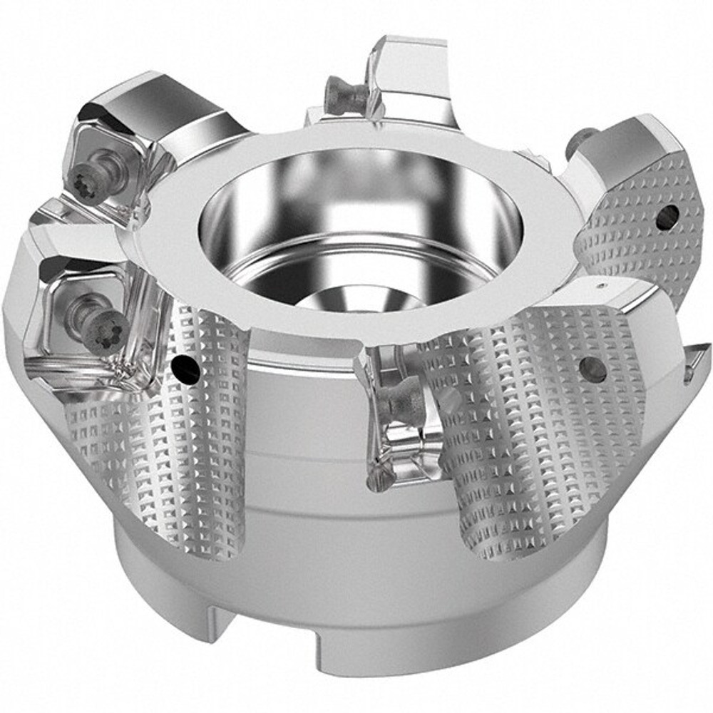Seco 03241897 80mm Cut Diam, 27mm Arbor Hole, 8mm Max Depth of Cut, 71° Indexable Chamfer & Angle Face Mill