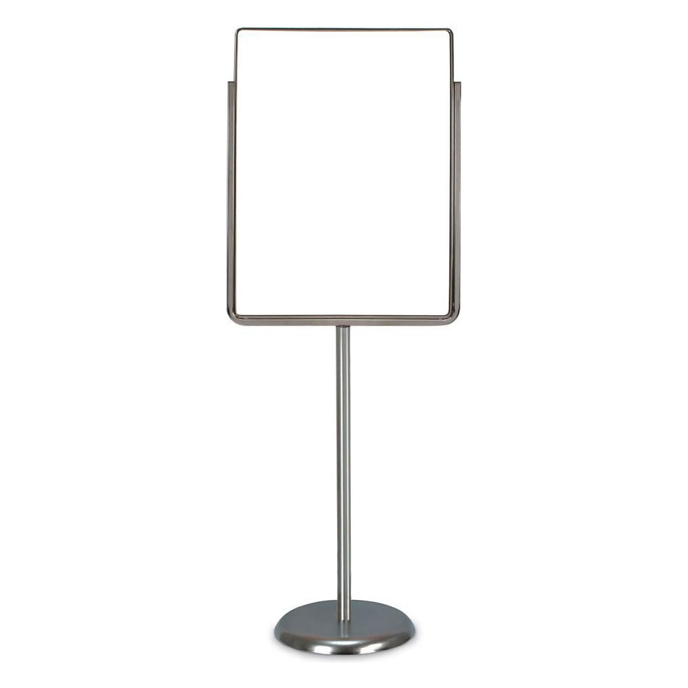 United Visual Products UVPSH28-CHROME Sign Holders & Frames; Product Type: Sign Frame ; Sign Holder Height: 53.5 ; Sign Holder Width: 22 ; Signs Held: 1 ; Indoor/Outdoor: Indoor ; Mount Type: Free Standing