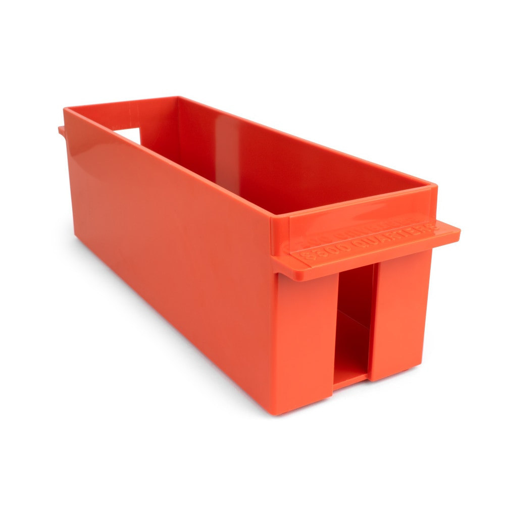 CONTROL, INC. 560168 Control Group Extra-Capacity Coin Trays, Quarters, $300, Orange